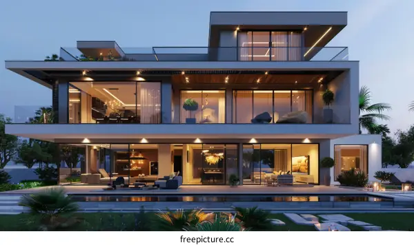 Modern Luxurious House with Swimming Pool and Terrace