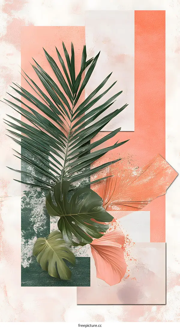 Tropical Leaves Abstract Art Print