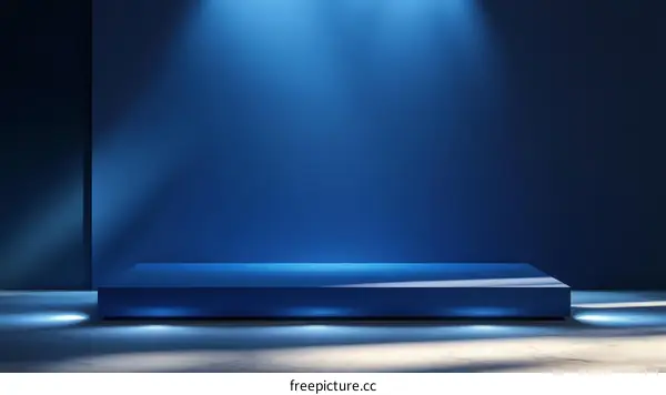 Modern Empty Blue Product Showcase