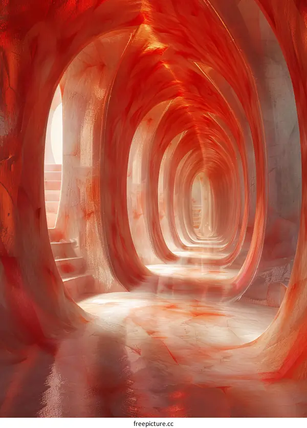 Organic Tunnel: Red and White