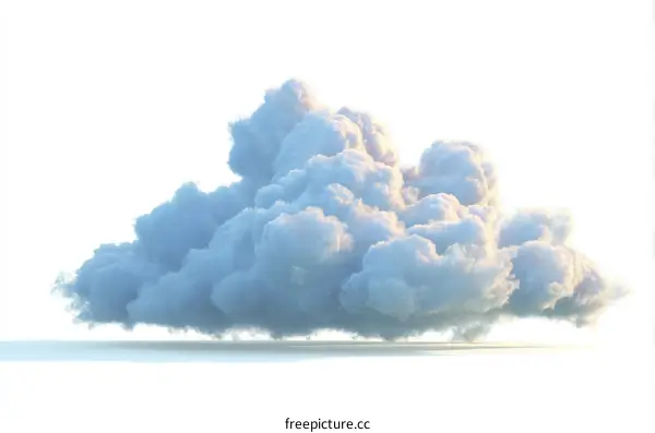 Fluffy Cumulus Cloud in the Sky