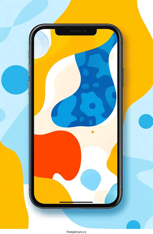 Abstract Phone Wallpaper Design With Vibrant Colors