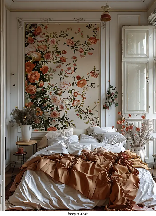 Bedroom in retro style