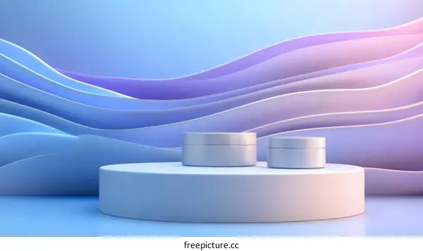 Cosmetic Product Display Mockup with Abstract Background