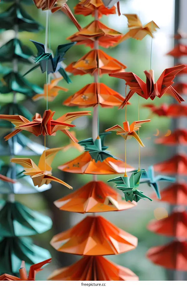 origami paper cranes