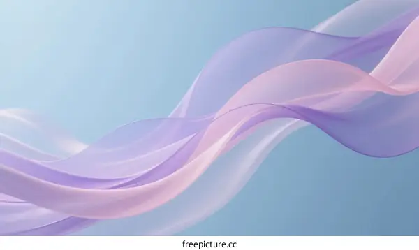 Ethereal Soft Purple and Pink Flowing Abstract Waves