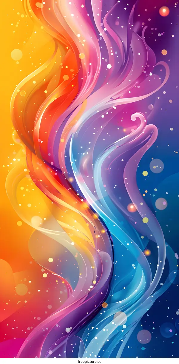 Abstract Colorful Swirling Background Design