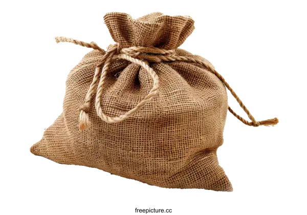 [Transparent Background PNG]A burlap sack tied with a rope