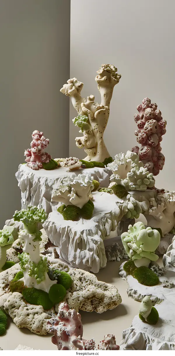 Abstract Coral Reef Sculpture Made Of Ceramic