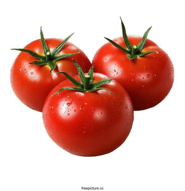 [Transparent Background PNG]Fresh Red Tomatoes Close Up