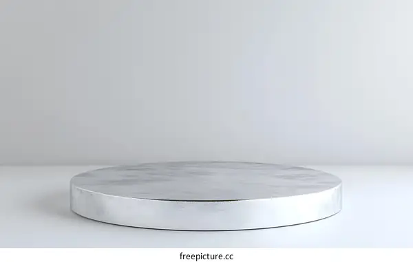 Elegant Gray Metallic Round Display Stand