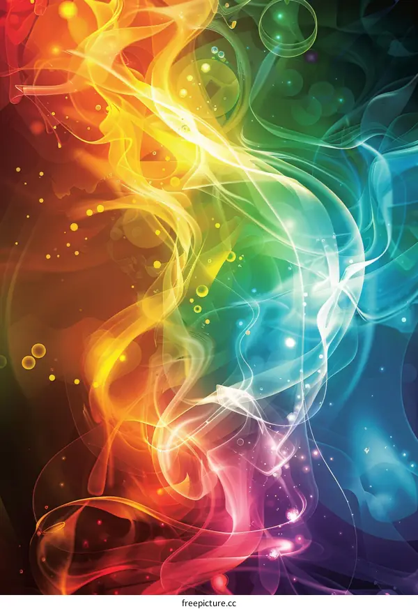 Abstract Colorful Smoke Art Background Design