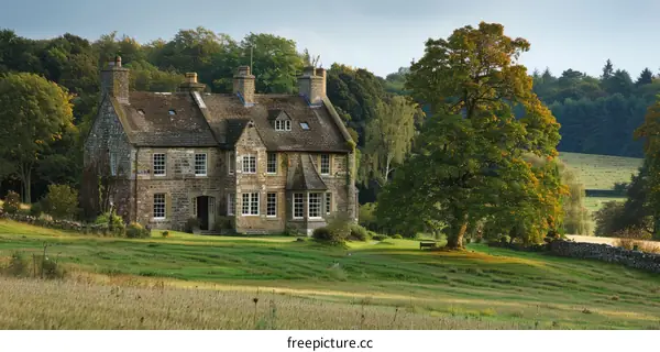 English Country House with Beautiful Garden
