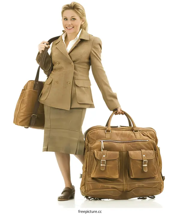 Businesswoman Carrying Luggage