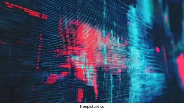 Abstract Digital World Map Illustration