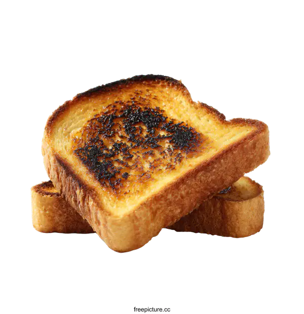 [Transparent Background PNG]Crispy and Perfectly Golden Toasted Bread
