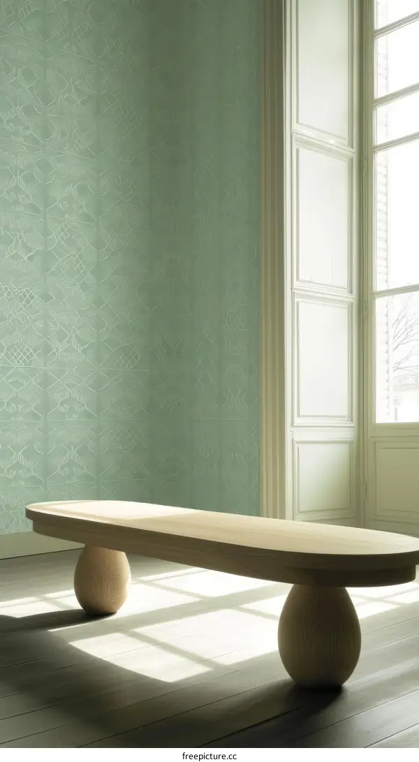 Seamless green geometric wallpaper pattern