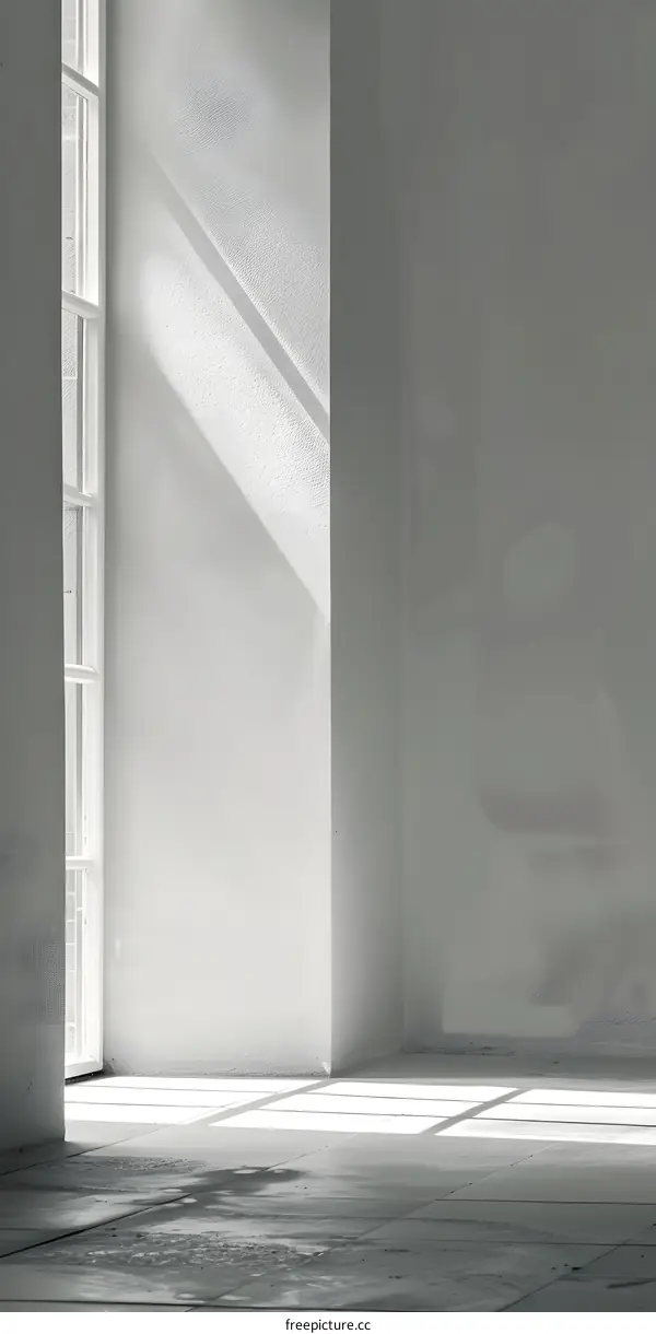 Sunlight Through Window in Corner of Room