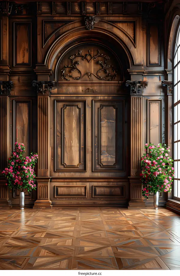 Retro Room With Wood Wall