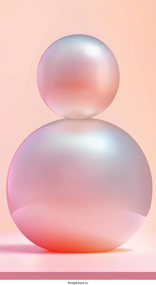 Abstract Colorful Sphere Composition