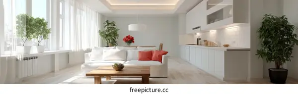 Modern Minimalist Interior Design Illustration