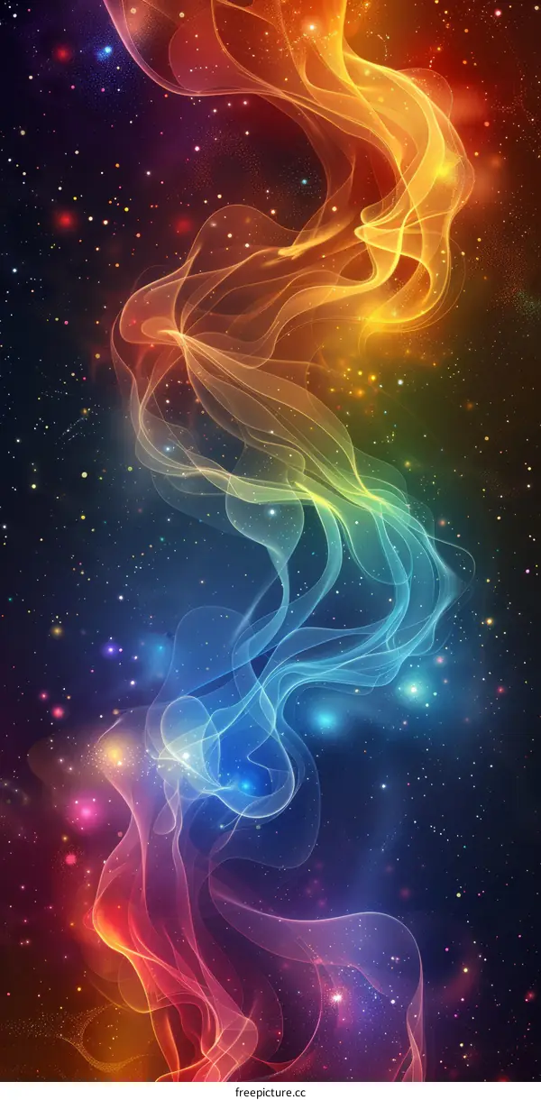 Colorful Abstract Cosmic Nebula