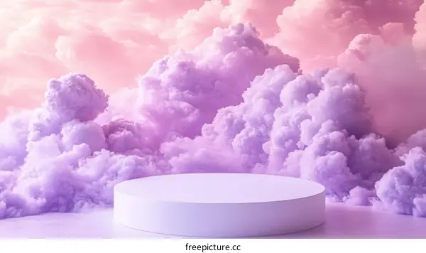 Pastel Cloud Display Podium