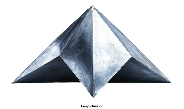 [Transparent Background PNG]Abstract Geometric Metal Sculpture