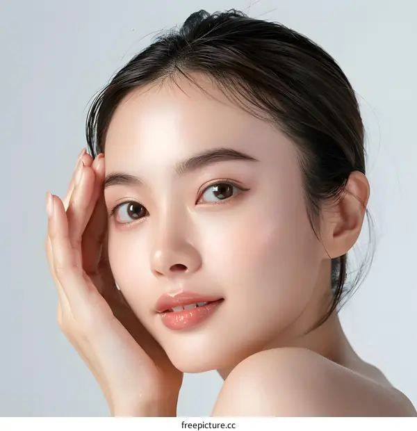 Beautiful Asian Woman with Smooth Skin
