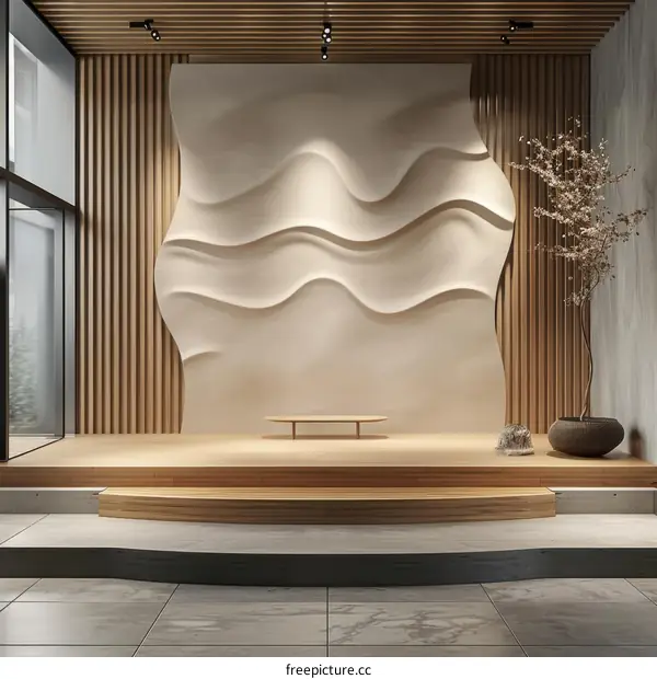 Japanese Interior with Natural Light and Wood Accents