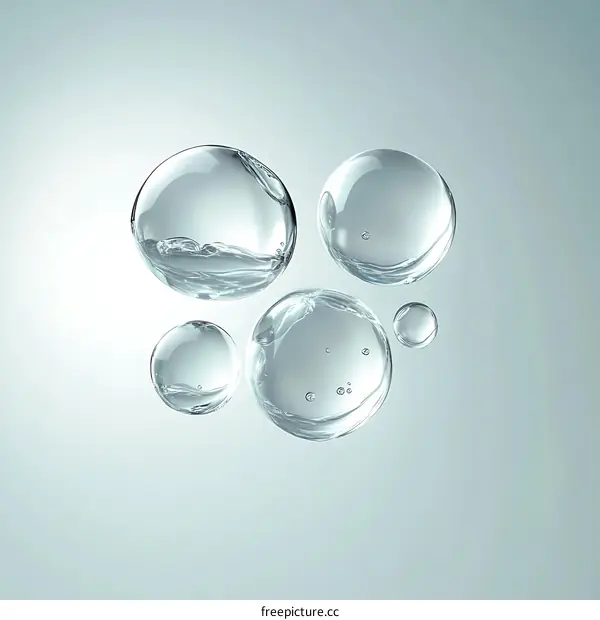 Abstract Water Bubbles Illustration