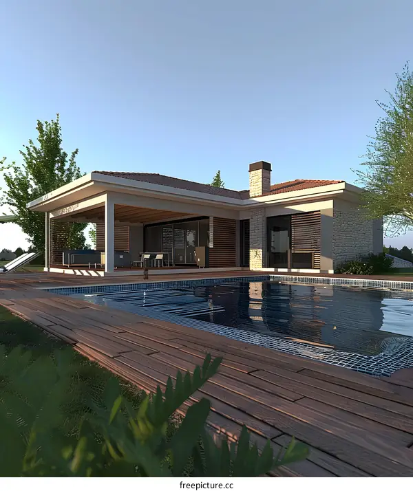 Modern Villa with Swimming Pool Design