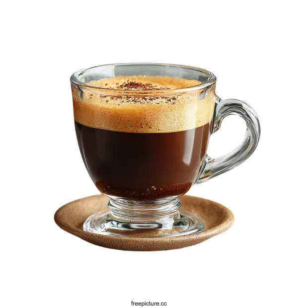 [Transparent Background PNG]A Delectable Glass Espresso Cup