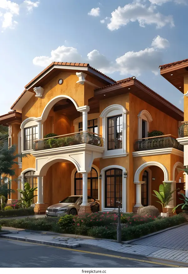 Luxury Mediterranean Villa Exterior