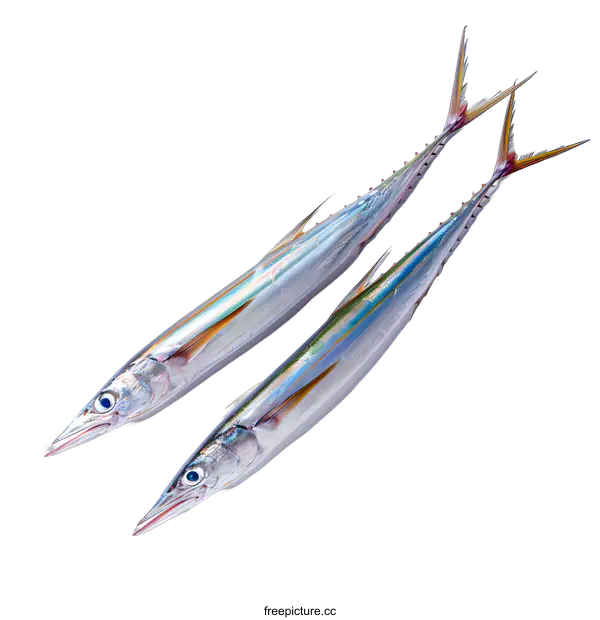 [Transparent Background PNG]Two Fresh Fish on White Background
