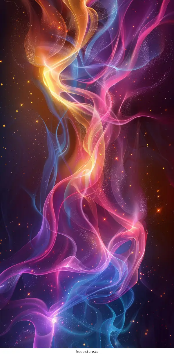 Celestial Nebulosities: A Kaleidoscope of Colors in the Vastness of Space