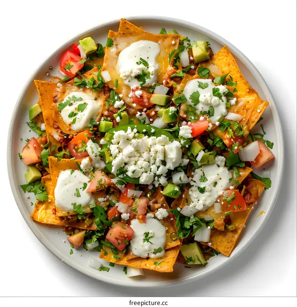 Nachos with fresh ingredients