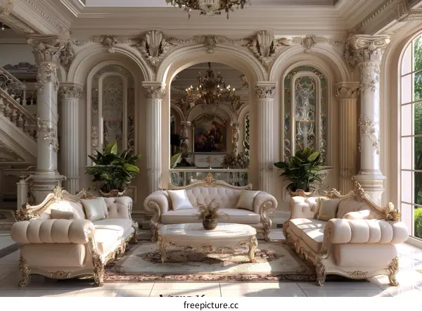 ornate living room