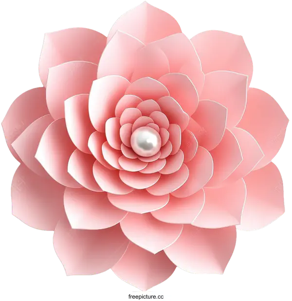[Transparent Background PNG]Beautiful Pink Paper Flower Decoration