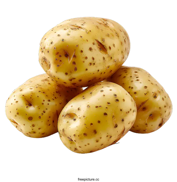 [Transparent Background PNG]Four russet potatoes