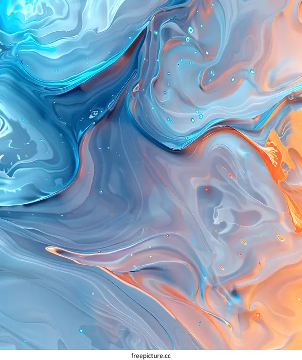 Abstract Blue And Orange Swirls
