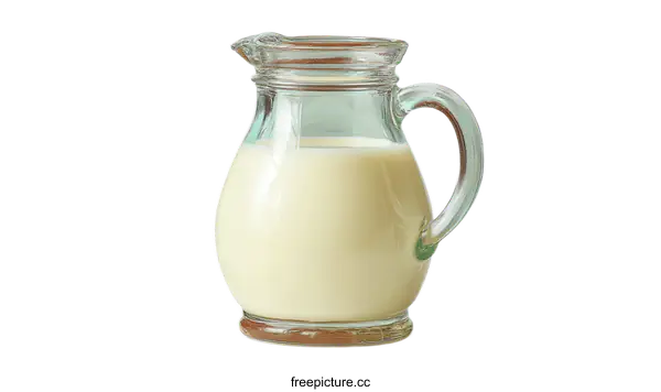[Transparent Background PNG]Glass Pitcher of Milk