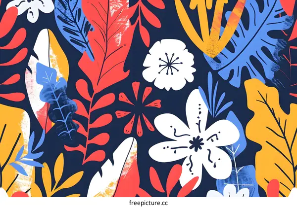 Abstract Floral Seamless Pattern Design