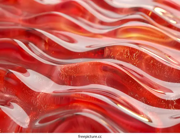 Abstract Red Waves Background