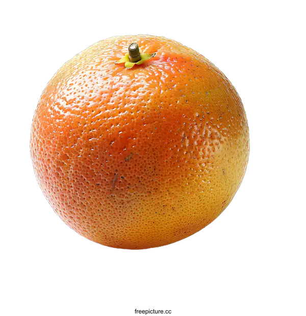 [Transparent Background PNG]A single grapefruit on a white background