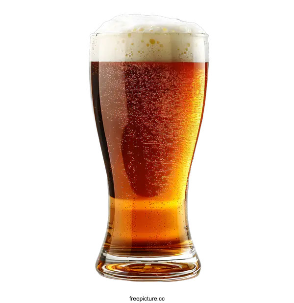 [Transparent Background PNG]Glass of Beer with Foam