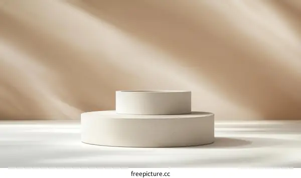 Beige Minimalist Product Display Stand