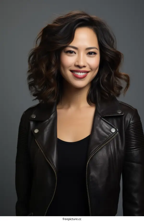 portrait of a young asian woman smiling