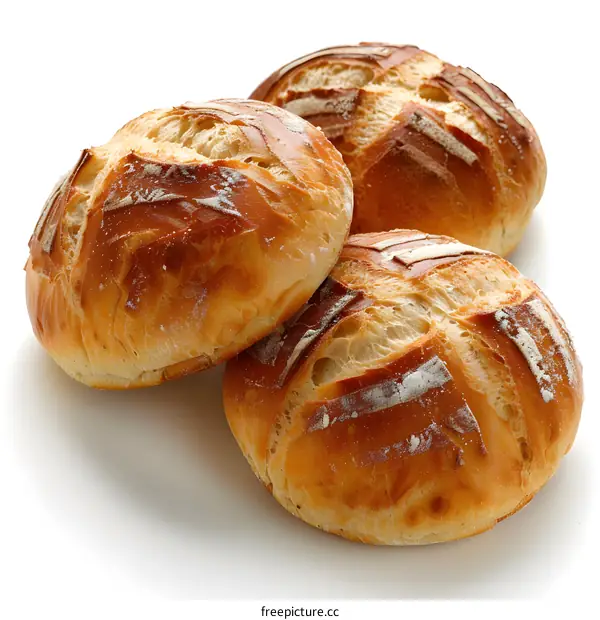 Three Loaves of Freshly Baked Bread