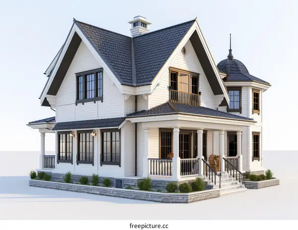 Elegant Victorian Style House Exterior Design